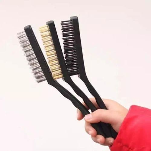 مجموعة فرش سلك للتنظيف  - 3 قطع