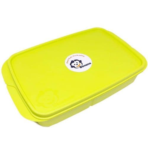 Banana لانش بوكس جودة عالية- مقسمة 3 اقسام - 1لتر- اخضر اللون